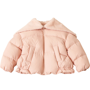 女童羽绒服短款90绒2024冬季新款儿童羽绒服中大童保暖外套23170