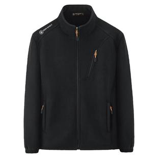 摇粒绒外套男秋冬季双面加绒加厚立领卫衣防风保暖宽松抓绒衣夹克