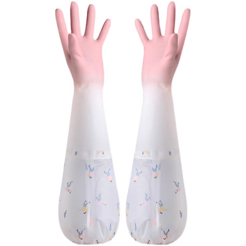 洗碗手套女防水橡胶加绒冬季厨房耐用型刷洗衣衣服皮家用加厚家务