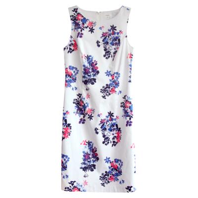 夏季背心碎花无袖直筒欧美大码裙
