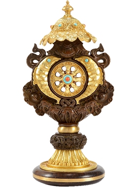 铜桌面摆件八吉祥组合