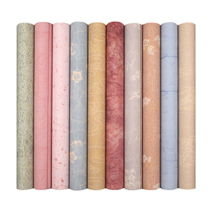 鸿猷文房彩色蜡染笺微喷书法作品纸加厚半生熟毛笔字创作专用梦里花彩绘印花宣纸四尺六尺对开整张空白国展纸