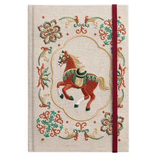 95.6g白瑶纸A5页码硬面绑带记事本企业商务定制logo无酸纸笔记本点阵手账本简约大学生文艺ins横线会议摘记本