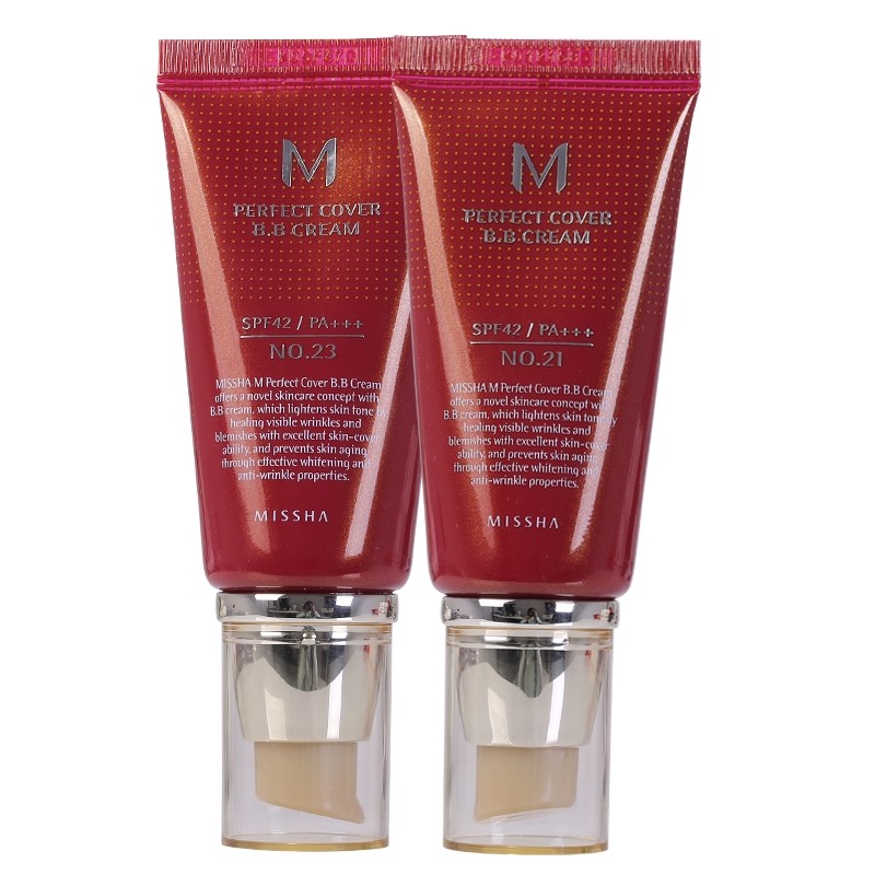 韩国Missha谜尚大红BB霜迷上裸妆CC遮瑕粉底液保湿隔离女官网正品