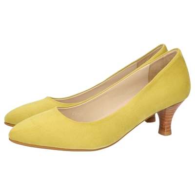 绒面女鞋绒面尖头中跟女鞋