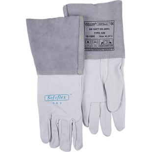 威特仕10-1005氩弧焊手套透气吸汗焊工烧焊牛二层皮袖加强耐用男