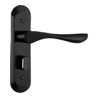 简约黑色不锈钢门锁-无需铆钉