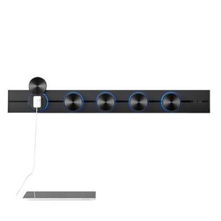 优必克轨道插座USB感应灯可移动电力滑轨滑动家用明装导轨式排插