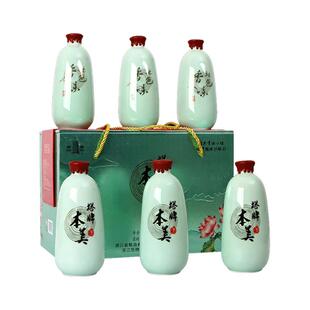 正品绍兴产黄酒塔牌本美无焦糖色糯米花雕500mlx6瓶装礼盒装老酒
