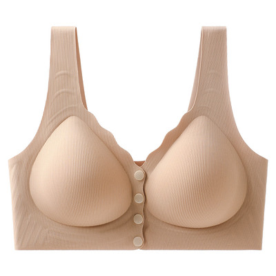 粉底液隐形前扣提拉软支撑文胸