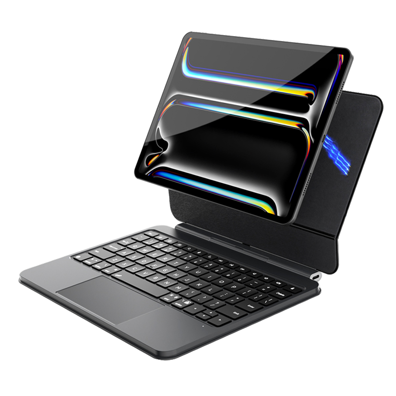 25新新iPadPro11触点妙控键盘铝合金Air765触点取电平板充电磁吸悬浮支架12.9/13双面保护套智能触控板