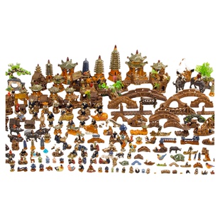 吸水石上水石假山山水盆景装饰品小摆件配件小型微景观造景小人物