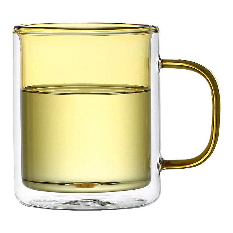 办公室家用手工高硼硅双层玻璃杯