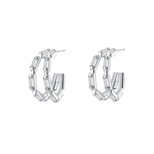 Dare买手店 hashtag 正品 两圈耳环晶钻简单百搭网红饰品首饰原创