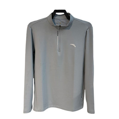 安踏运动男立领磨毛长袖T恤卫衣