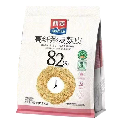 西麦高纤燕麦麸皮0添加蔗糖400g袋装即食独立10包/永和豆浆粉组合