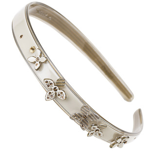 包邮盘发饰品韩国发卡头饰水晶花朵蝴蝶结发夹带齿发箍水钻细头箍