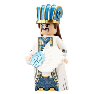 迪库积木小人仔稀有人偶关羽吕布三国小侠古代士兵拼装第三方玩具