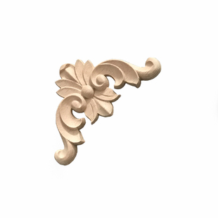 东阳木雕花片欧式实木花角花贴花贴片欧式小角花贴花