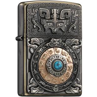 zippo打火机旋转九宫八卦限量收藏级芝宝防风煤油送男友礼物正品
