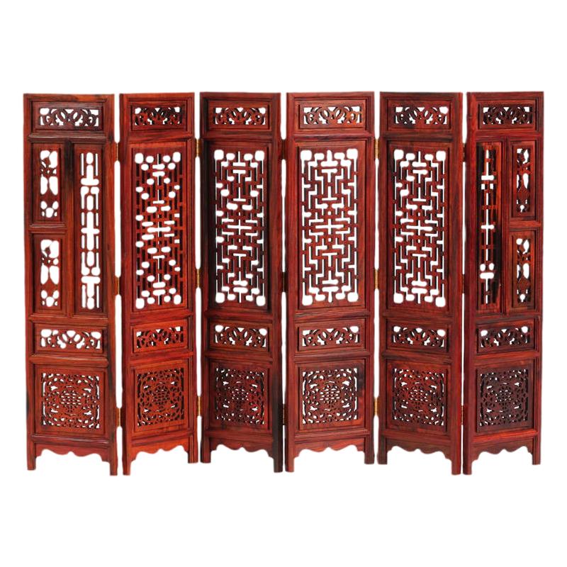 仿明清微缩小家具模型屏风工艺品
