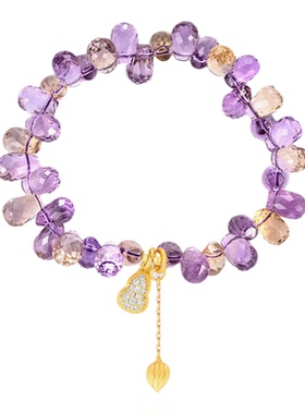 GXIAOXIAO气质葫芦紫黄手链