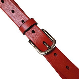 红腰带细皮带女士针扣马年红色本命年老人加长腰带结婚百搭裤带女