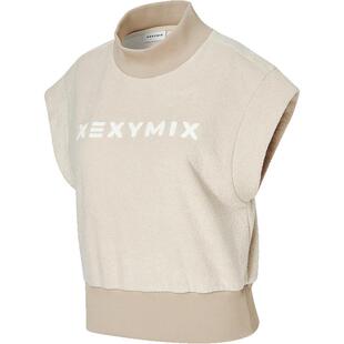 xexymix杰克茜韩国进口女新款前胸logo绒感运动背心XGFVT08J3