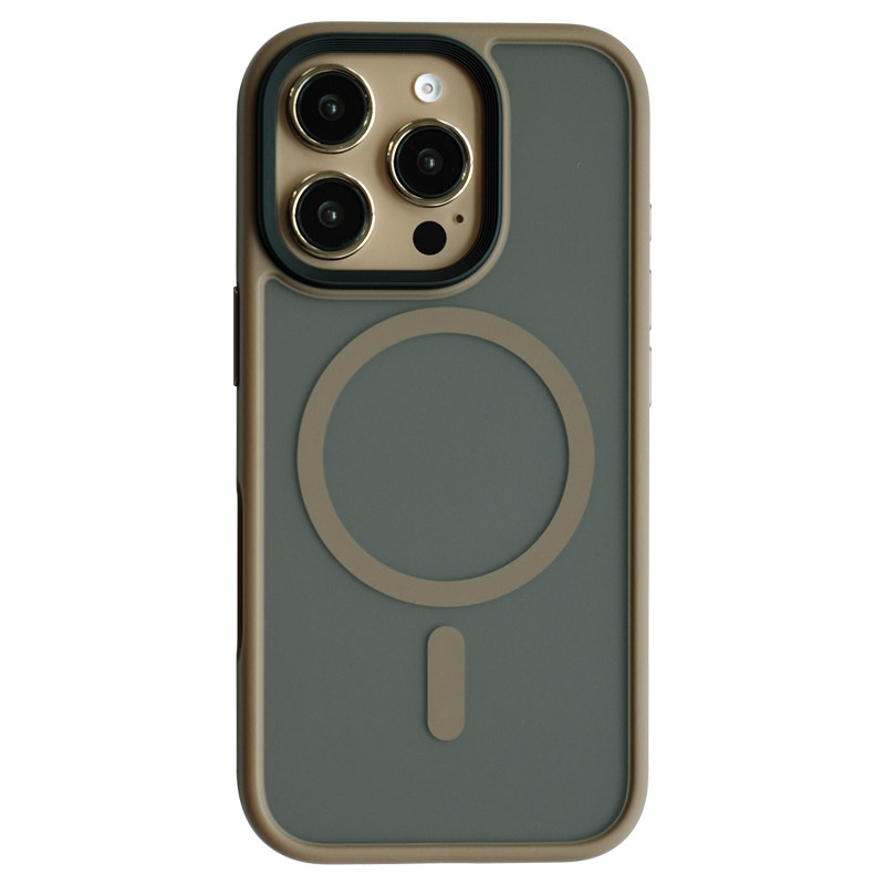 米斯登适用苹果iPhone16ProMax肤感磨砂手机壳15Plus磁吸magsafe保护套简约透明全包拍照按键软胶边防