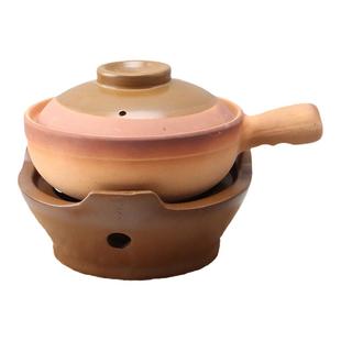 陶瓷商用耐高温酒精炉底座干锅菜带把砂锅煲仔土钵打边炉陶土套装