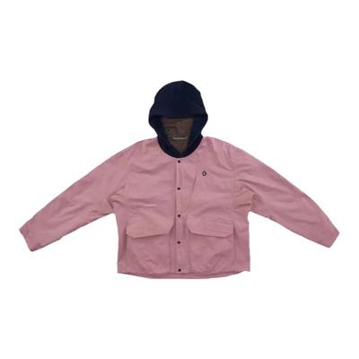 素然口袋常规棉拼接短外套双面