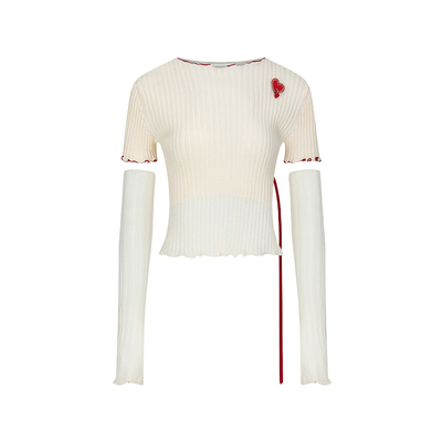 情人节「红线」系列露背针织短袖