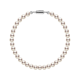 HELAS赫拉有核淡水珍珠手链全珠手串女925银磁吸扣串珠小米珠手链