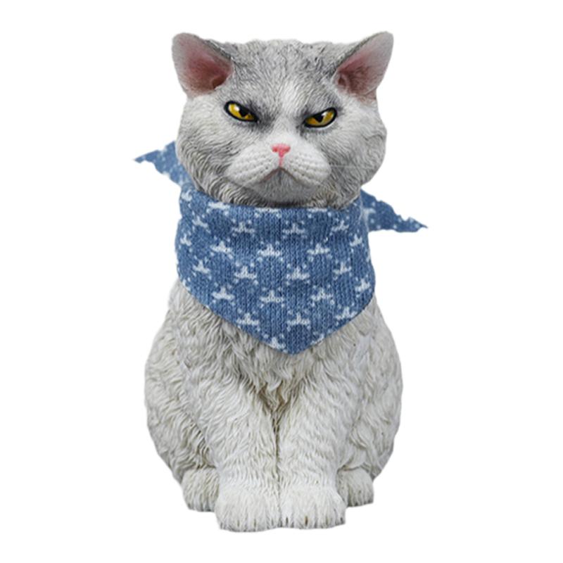 美国怒目猫卷毛猫模型汽车摆件
