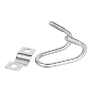 304不锈钢双U型卡箍螺丝u形螺栓固定件猪场异型管卡扣养殖场用