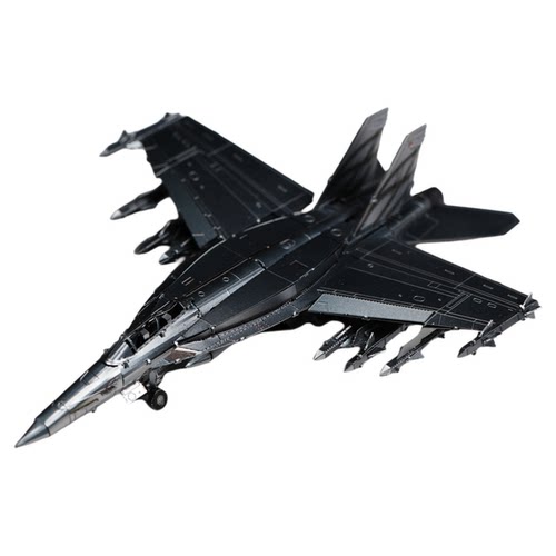 F18大黄蜂战斗机铁合金军事金属拼装模型飞机手工diy空军拼图积木