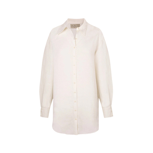 Cortana衬衫亚麻长袖西装领百搭女士衬衫Marlo