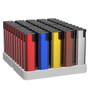 华酷金属防风打火机防爆蓝焰充气火机定制直冲批发订印字广告家用