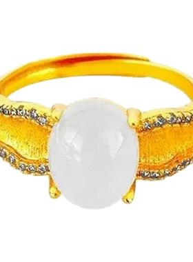 新中式星河流动戒指女款仿真黄金