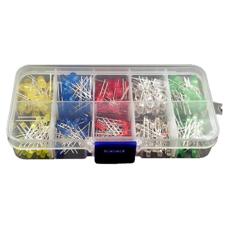 3mm5mm LED灯发光二极管LED元件灯珠包发红绿黄蓝白光袋装盒装