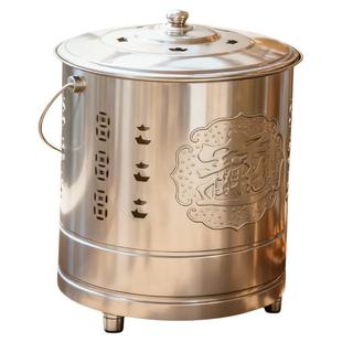 不锈钢烧纸桶烧金桶烧经桶家用室内元宝炉化宝桶聚宝盆焚烧钱纸桶