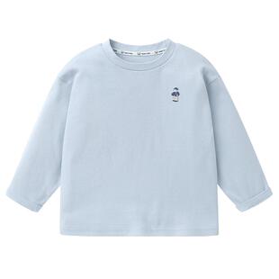 右欧男童女童打底衫内搭休闲儿童长袖T恤条纹纯色春秋季新款童装