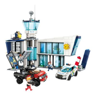 古迪益智拼插积木城市警察系列