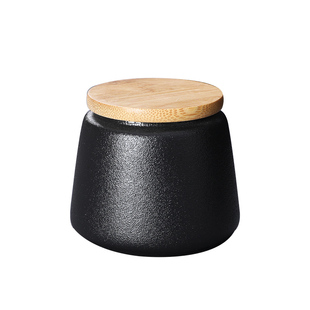 黑陶茶叶罐陶瓷小号密封罐普洱黑茶储存收纳茶盒家用防潮茶罐子