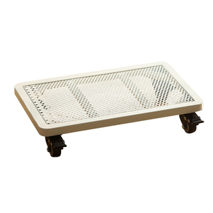 长方形移动花盆托盘铁艺带轮滚轮万向轮透气加厚大号四方绿植底座