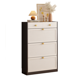 免安装实木超薄鞋柜18cm家用门口2026新款玄关入户极窄版翻斗鞋柜