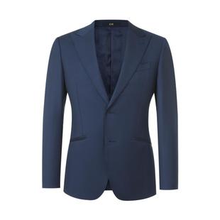 商场同款依文正装西装男高级感灰蓝色商务修身男士西装EA730442