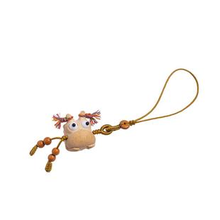 「呱呱来财」竹雕三足金蟾手机链钥匙扣u盘挂件创意包挂饰小吊坠