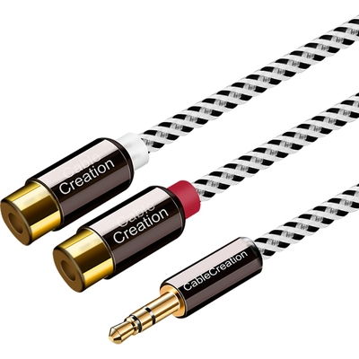 3.5mm公转2rca母双莲音频线红白