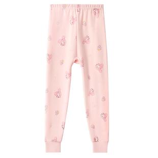 红豆居家儿童纯棉秋裤男童女孩大童保暖裤线裤全棉棉毛裤内穿睡裤